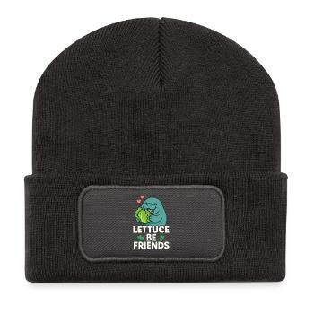 Lamantin passionné bœuf de mer amateur de salade d’amour - Beanie recyclé à patch - charbon - Devant