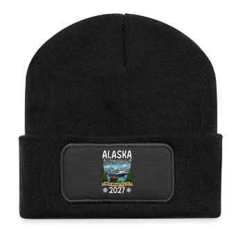 Alaska Cruise Souvenir Design - Recycled Patch Beanie - black - Front