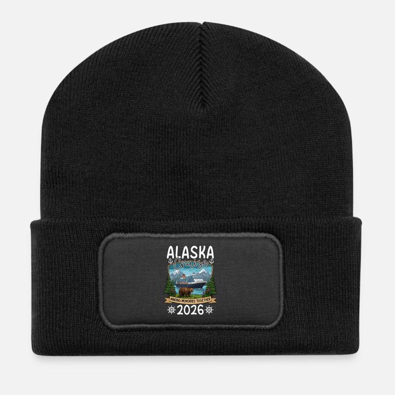 Alaska Kreuzfahrt Jahresmotiv - Recycelte Patch Beanie - Schwarz