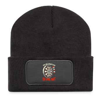Darten Dart Dartboard Dartscheibe Dartspieler - Recycelte Patch Beanie - Dunkelgrau - Vorne