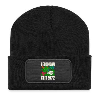 Legendary since 1972 Flowers - Recycled Patch Beanie - black - Front