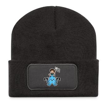Bretagne Breizh – Breton Child Octopus Gwenn ha Du - Recycled Patch Beanie - dark grey - Front