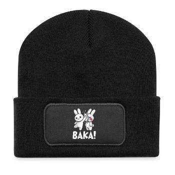 Get Out Unnecessary Social Contact Baka Anime - Recycled Patch Beanie - black - Front