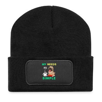 Pug Books Chemise de café - Beanie recyclé à patch - noir - Devant