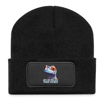 Tokay Geckos Tokay Gecko - Recycled Patch Beanie - black - Front