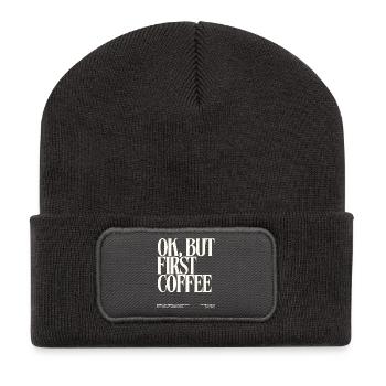 Coffee Break Motif for Coffee Lovers - Recycled Patch Beanie - dark grey - Front