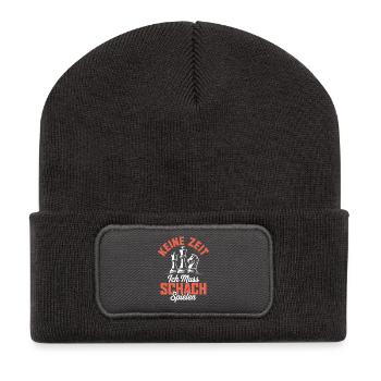 club d’échecs échecs jeu de stratégie casse-tête - Beanie recyclé à patch - charbon - Devant