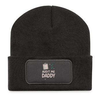 Accounting student cpa in training excel jokes - Recycled Patch Beanie - dark grey - Front