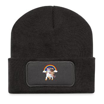 Carlin Équitation licorne - Beanie recyclé à patch - charbon - Devant