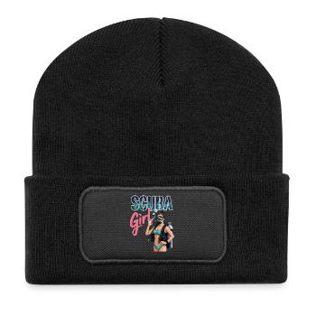 Conception de plongée sous-marine pour fille - Beanie recyclé à patch - noir - Devant