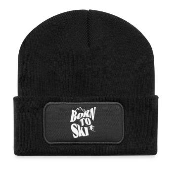 Winter sports - Born to SKI - Recycled Patch Beanie - black - Front