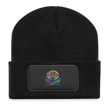 Psychedelic Scarecrow Trippy EDM Festival - Recycled Patch Beanie - black - Front
