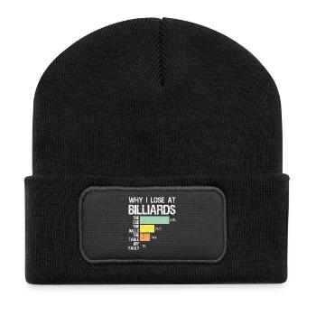 pourquoi je perds au billard - Beanie recyclé à patch - noir - Devant