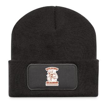 Saison de prise de masse - Beanie recyclé à patch - charbon - Devant