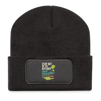 Je suis électricien, bien sûr que je bois - Beanie recyclé à patch - charbon - Devant