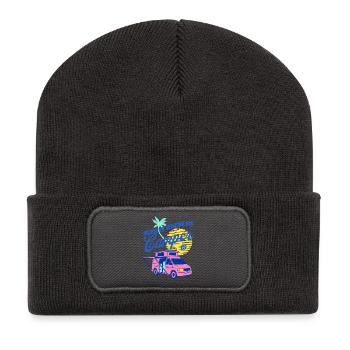 Home is Where My Camper Is Van Design - Recycelte Patch Beanie - Dunkelgrau - Vorne