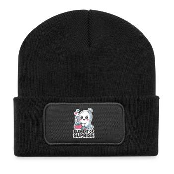 Chemiker Halloween Kostüm Chemie Chemielehrer - Recycelte Patch Beanie - Schwarz - Vorne