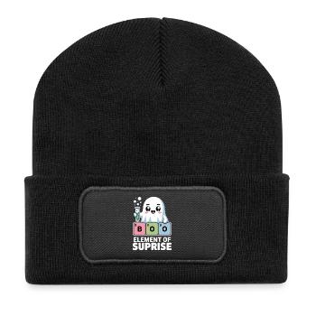Chemiker Halloween Kostüm Chemie Chemielehrer - Recycelte Patch Beanie - Schwarz - Vorne