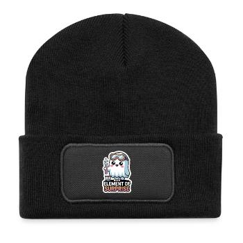Chemiker Halloween Kostüm Chemie Chemielehrer - Recycelte Patch Beanie - Schwarz - Vorne