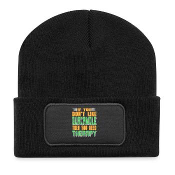 If It's Not Guacamole I Think About It - Recycled Patch Beanie - black - Front