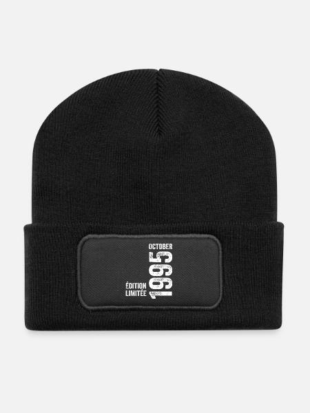 Legenden Oktober 1995 Jahrgang Oktober 1995 Retro - Recycelte Patch Beanie - Schwarz