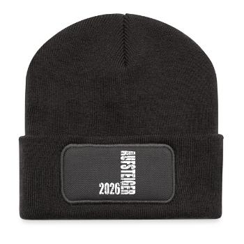 Aufsteiger 2026 Aufstiegstrikot Aufstieg 26 - Recycelte Patch Beanie - Dunkelgrau - Vorne