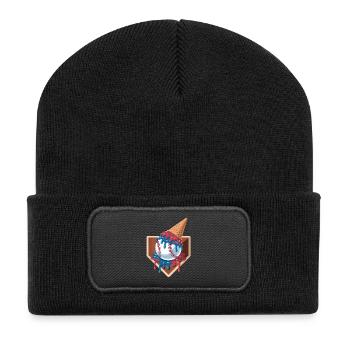 Baseball Player Humor Baseball - Recycelte Patch Beanie - Schwarz - Vorne