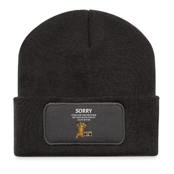 Festival live Musik sarkastisches Konzert - Recycelte Patch Beanie - Dunkelgrau - Vorne