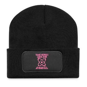 Physics Physicist Teacher Science Funny Saying - Recycled Patch Beanie - black - Front