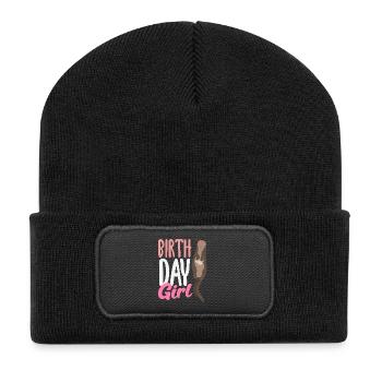 Dieser Otter ist 2 - süßes Geburtstagsmotiv - Recycelte Patch Beanie - Schwarz - Vorne