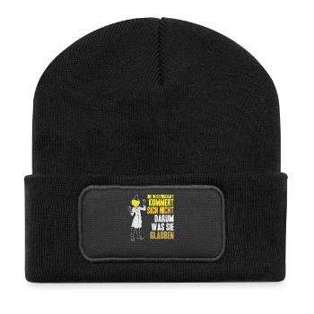 Chemistry Chemist Chemistry Teacher Funny Science - Recycled Patch Beanie - black - Front