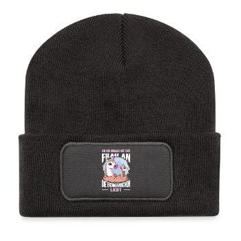 Dictons drôles, tenues amusantes, ironie, sarcasme - Beanie recyclé à patch - charbon - Devant