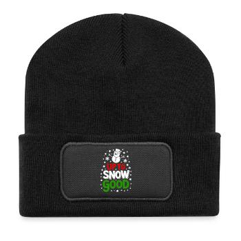 Jusqu’à la neige bonne - Beanie recyclé à patch - noir - Devant