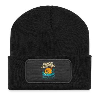 Inked & Stuffed - Tattoos und Tacos für immer - Recycelte Patch Beanie - Schwarz - Vorne