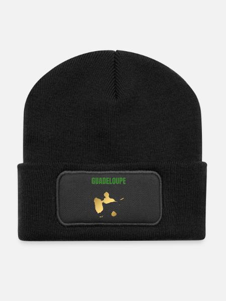 T-shirt Guadeloupe carte dorée Antilles - Beanie recyclé à patch - noir
