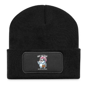 Hamster with sunglasses Halloween fun - Recycled Patch Beanie - black - Front