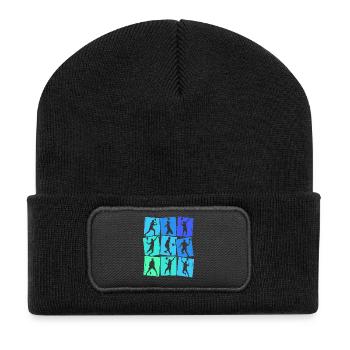 Badminton Badminton Badminton Players Boys Kids - Recycled Patch Beanie - black - Front