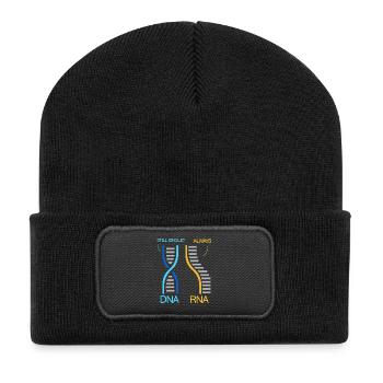 Biologielehrer Biologe Mikrobiologie Biologe - Recycelte Patch Beanie - Schwarz - Vorne