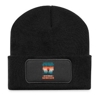 Dictons de randonnée Hiker Tenues de randonnée - Beanie recyclé à patch - noir - Devant
