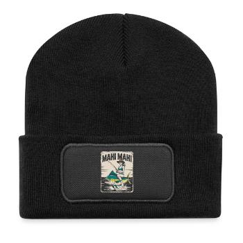 Mahi Mahi Beach Angler Retro - Recycled Patch Beanie - black - Front