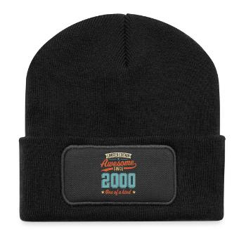 Génial depuis 2000 - Beanie recyclé à patch - noir - Devant