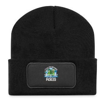 Joueur de pickleball Pickles Équipe cadeau - Beanie recyclé à patch - noir - Devant