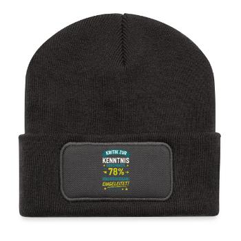 Criticism noted - ignore process - Recycled Patch Beanie - dark grey - Front