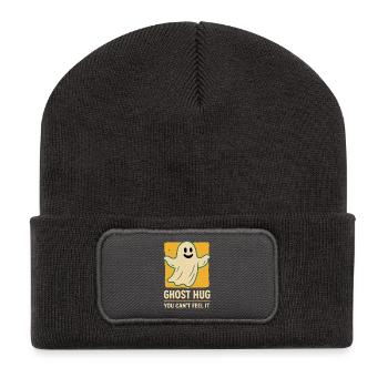 Ghost Hug You Can't Feel It Funny Saying Halloween - Recycled Patch Beanie - dark grey - Front