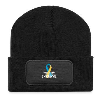 Conception du ruban Chromie - Beanie recyclé à patch - noir - Devant