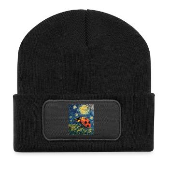 Coccinelle Van Gogh Style Nuit étoilée - Beanie recyclé à patch - noir - Devant