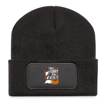 I'm A Furry Deal With It - Recycled Patch Beanie - dark grey - Front