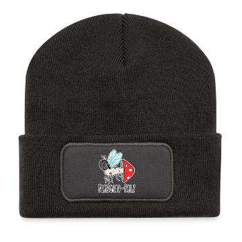 Amanite tue-mouches - moitié mouche, moitié champignon - Beanie recyclé à patch - charbon - Devant