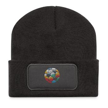 Spotty Colorful Dot Mosaïque Globe - Beanie recyclé à patch - charbon - Devant