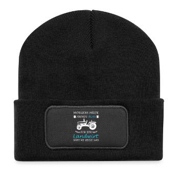Agriculteur Agriculture Tracteur Conducteur de tracteur - Beanie recyclé à patch - noir - Devant